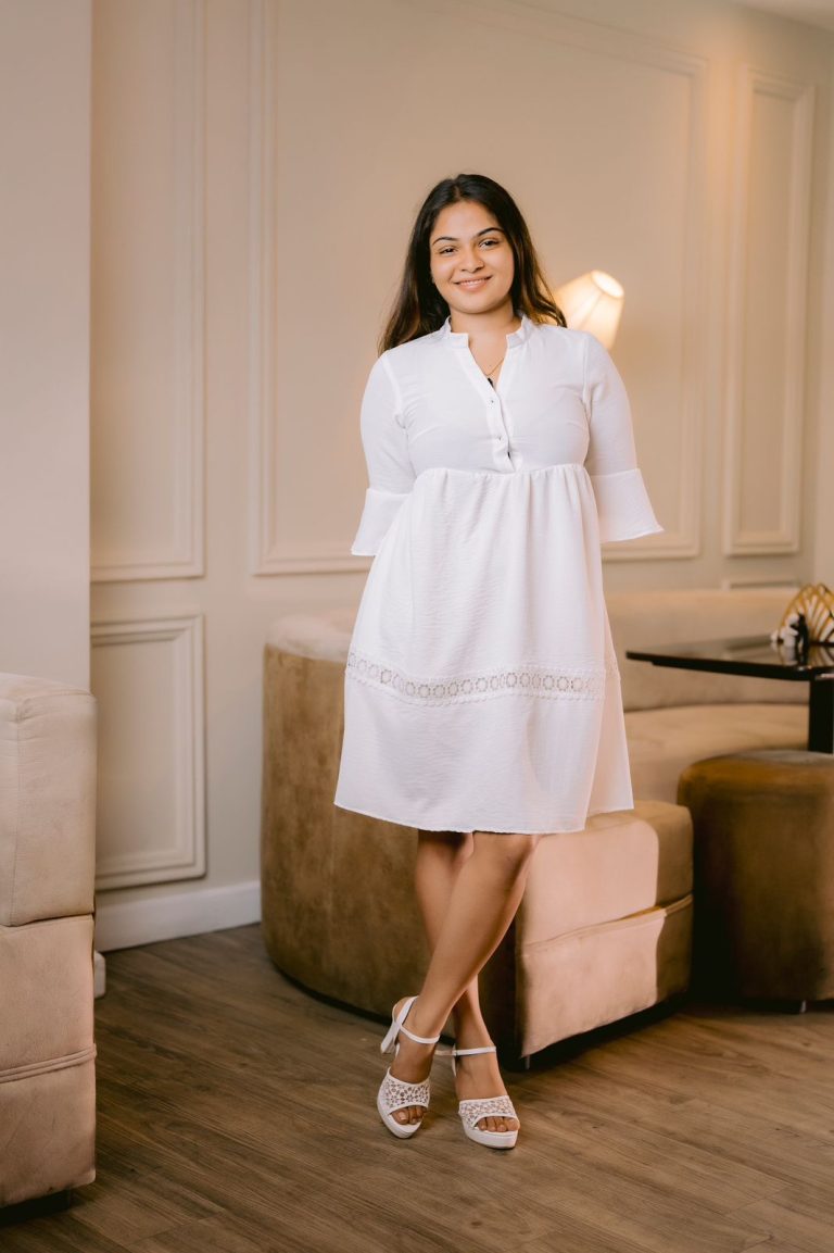 Frill Sleeved Mini Dress Sketch Co Women's Clothing